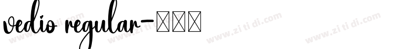 vedio regular字体转换